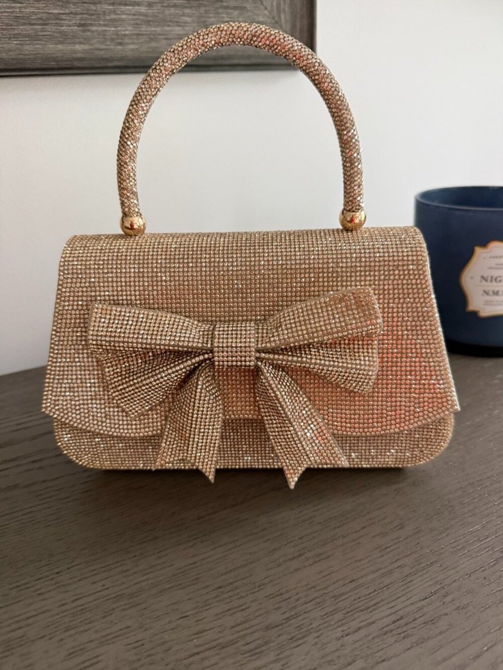 Windsor Sparkly Drama Rhinestone Bow Bag